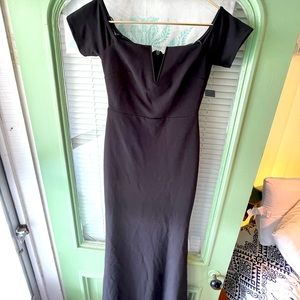 Lulu’s Off-Shoulder Black Cocktail Gown